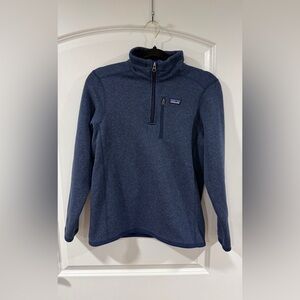 Patagonia Better Sweater 1/4 Zip Fleece Pullover – Girls XL (14) – Navy